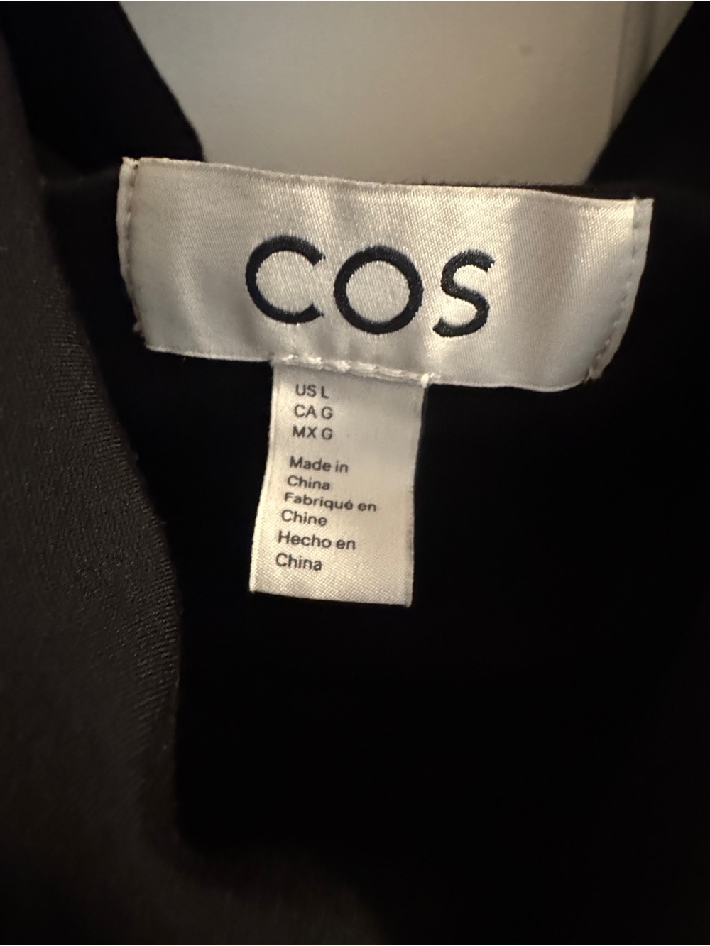 COS Black Draped Cowl Neck Long Sleeve Top - Picture 2 of 2